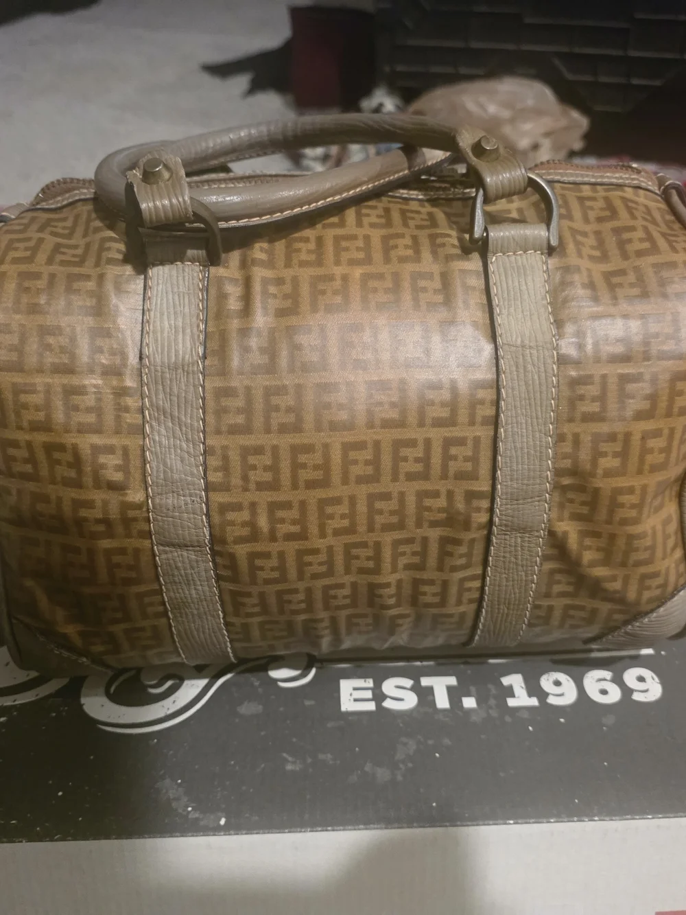 Fendi Brown Monogram Duffel Bag